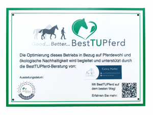 Plakette BestTuPferd Beraterin Conny Hutter